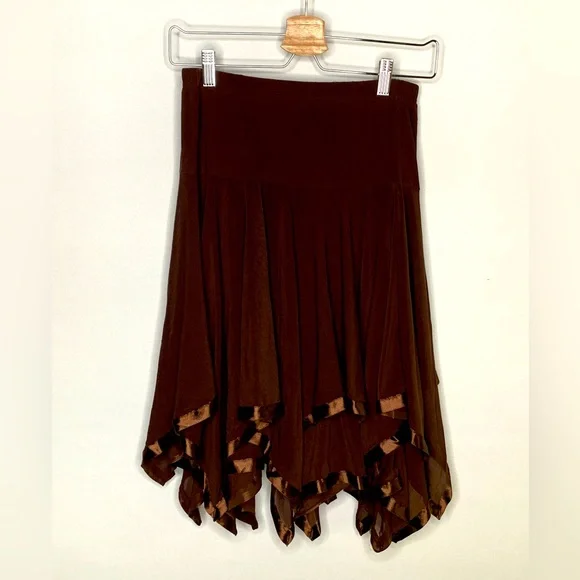 Temptation Italy Brown midi layered skirt - Picture 5 of 5